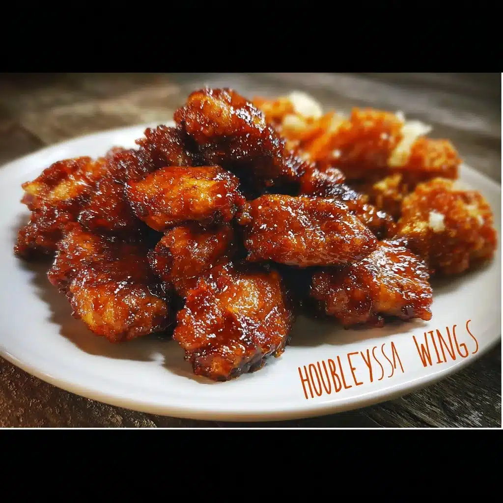 Delicious boneless BBQ wings served with dipping sauce on a platter.