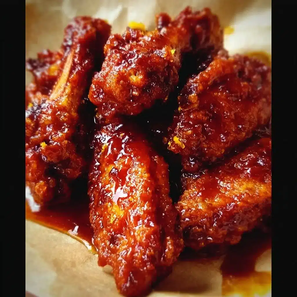 Crunchy Sticky Honey Barbeque Wings