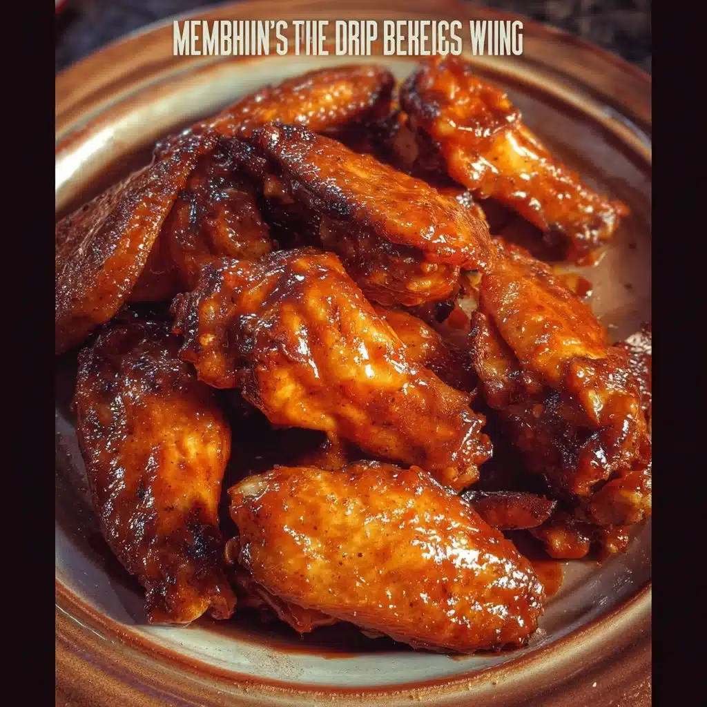 Delicious Memphis BBQ Chicken Wings ready to be served on a platter.