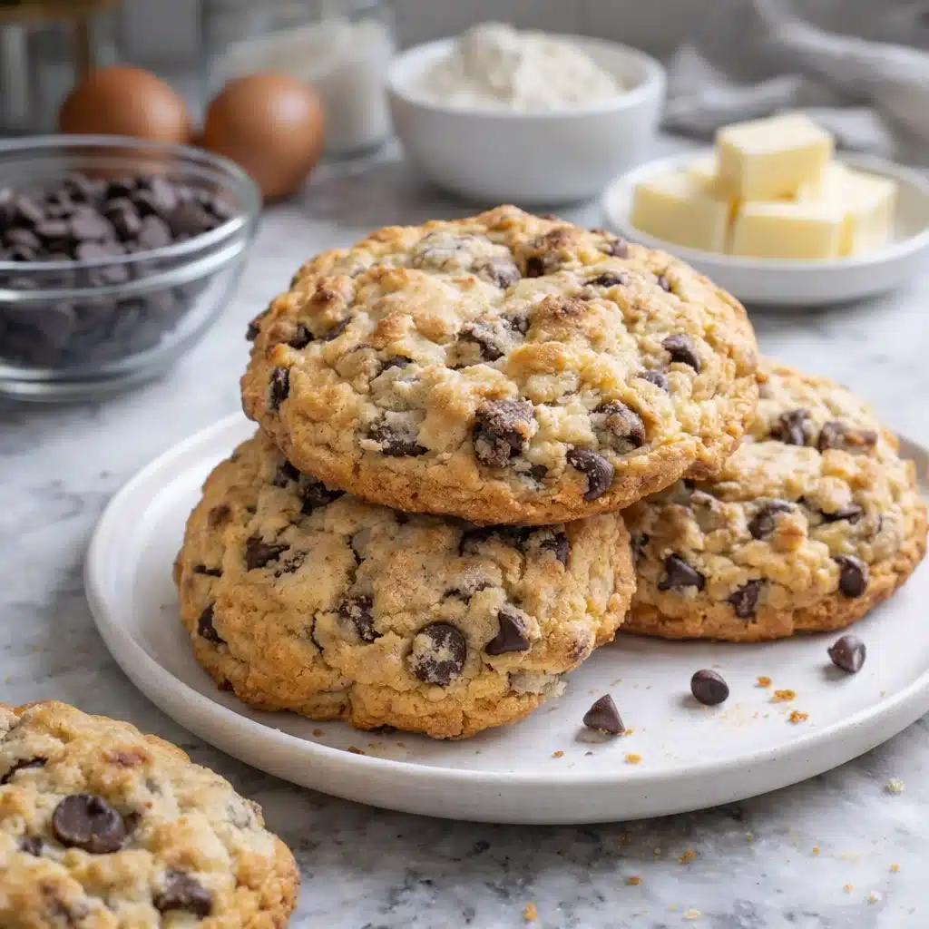 A plate of perfect cookies freshly baked and ready to enjoy.