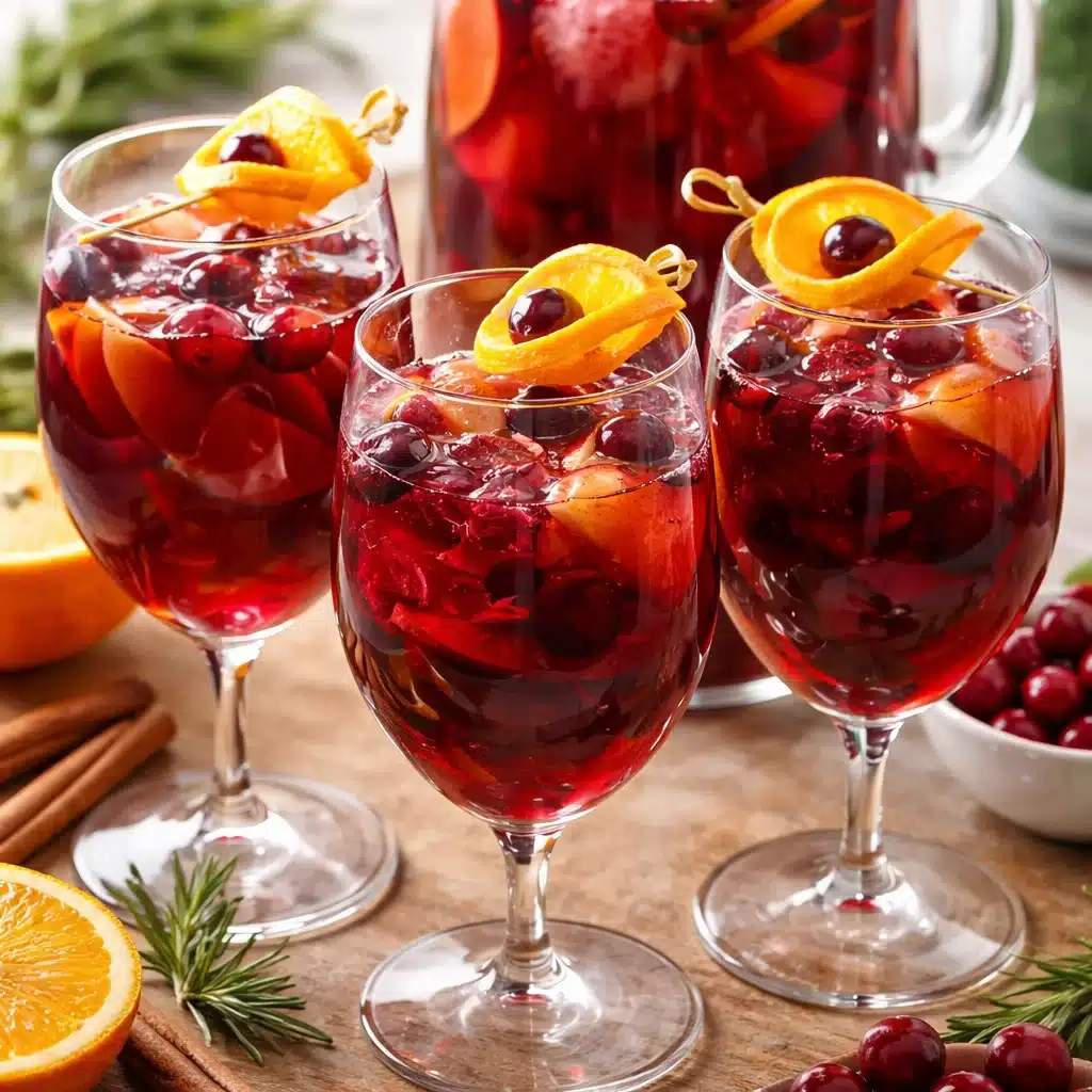 Delicious make-ahead drink for holiday parties with ingredients list linked.