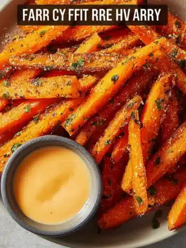 Crispy air fryer carrot fries served in a bowl