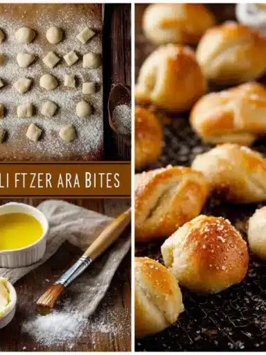 Crispy and soft Air Fryer Pretzel Bites served with dipping sauce