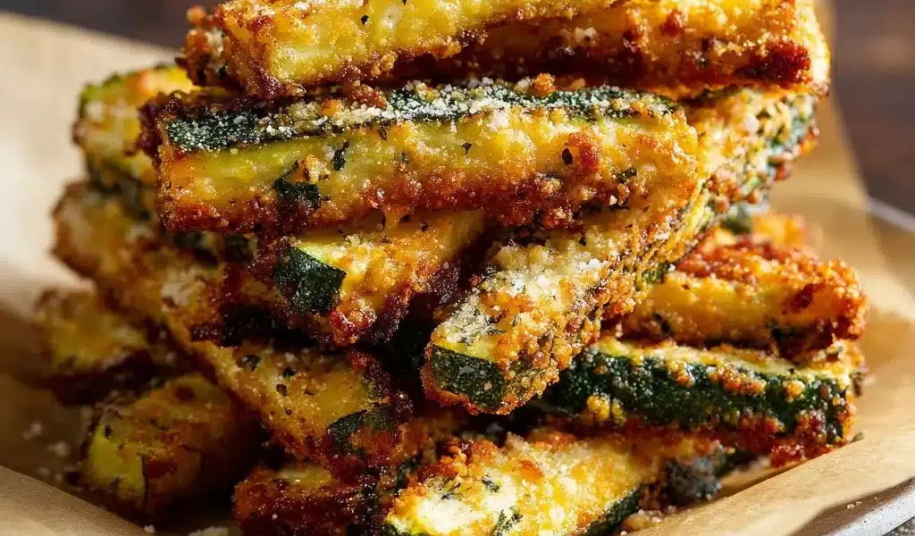 Baked Parmesan Zucchini Fries served in a bowl