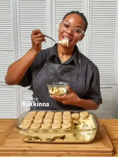 Delicious banana pudding layered with red velvet cake for a unique dessert twist