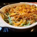 Cheesy Chicken and Rice Green Bean Casserole
