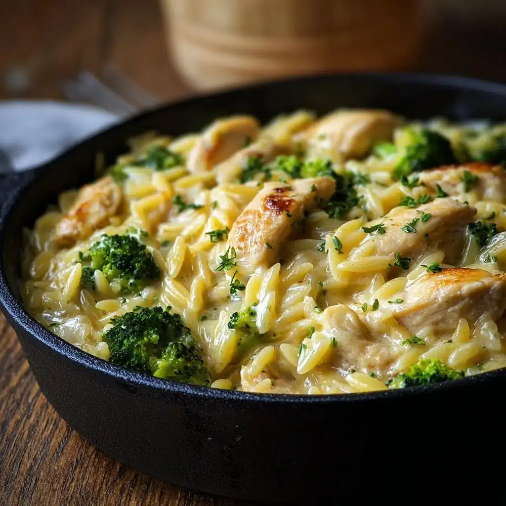 Cheesy Chicken Broccoli Orzo