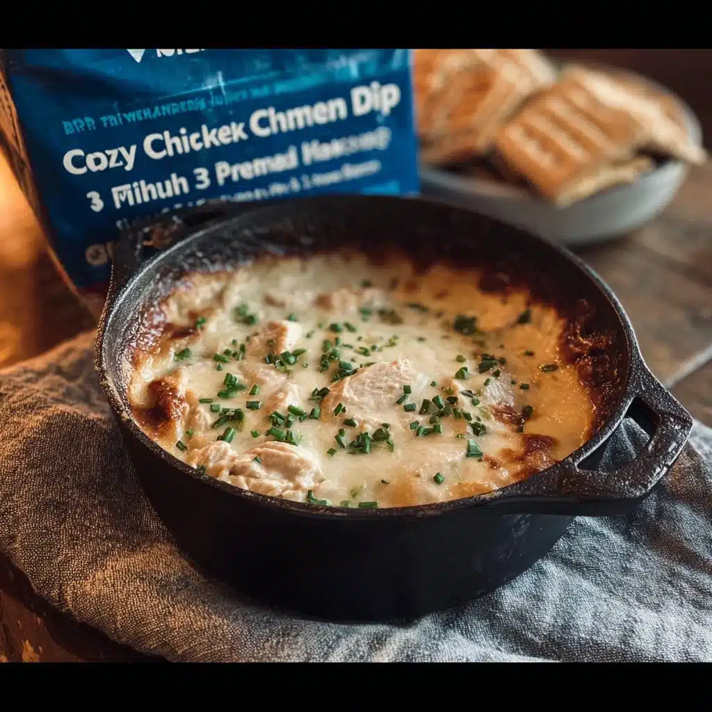 Creamy Chicken Dip served in a bowl, garnished with herbs for flavor.