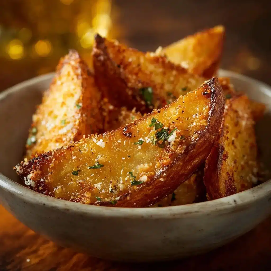 Crispy Garlic Parmesan Potato Wedges