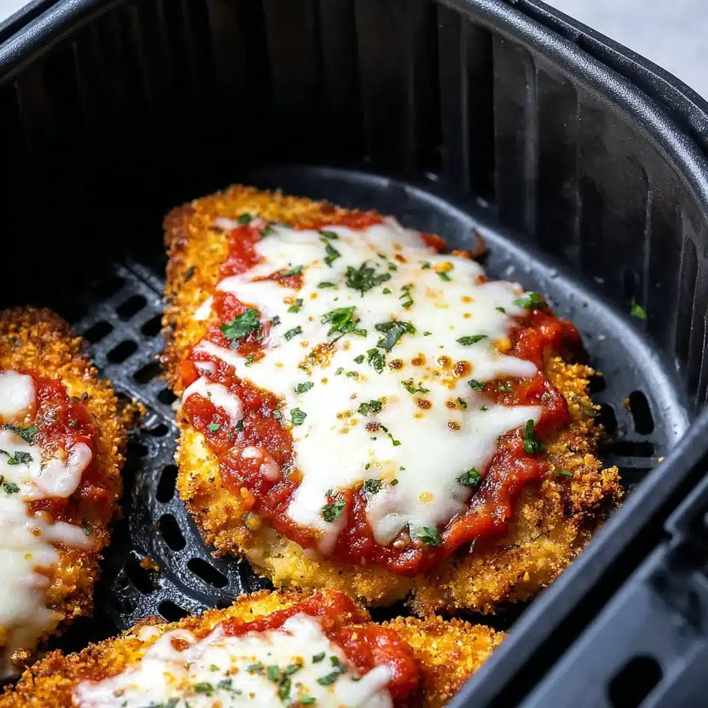 Crispy Healthy Chicken Parmesan - Air Fryer Recipe