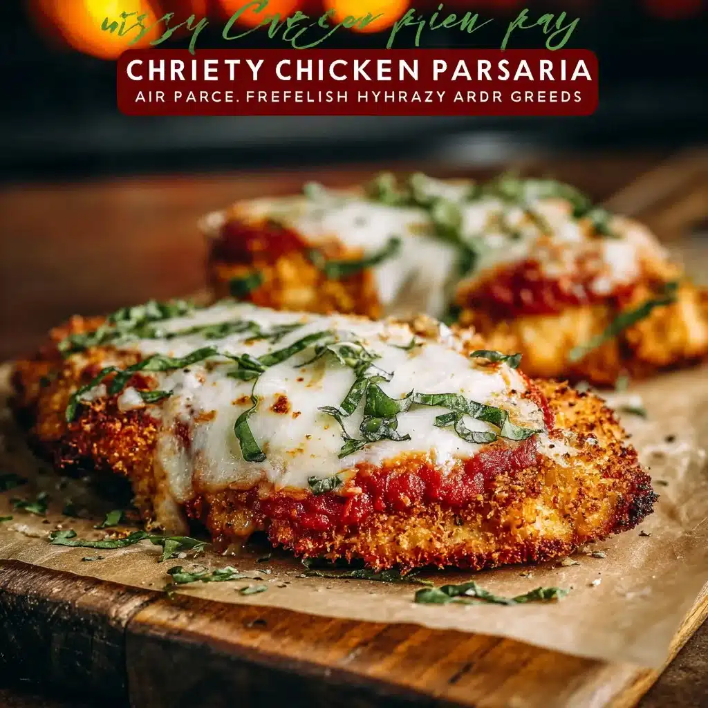 Crispy Healthy Chicken Parmesan - Air Fryer Recipe