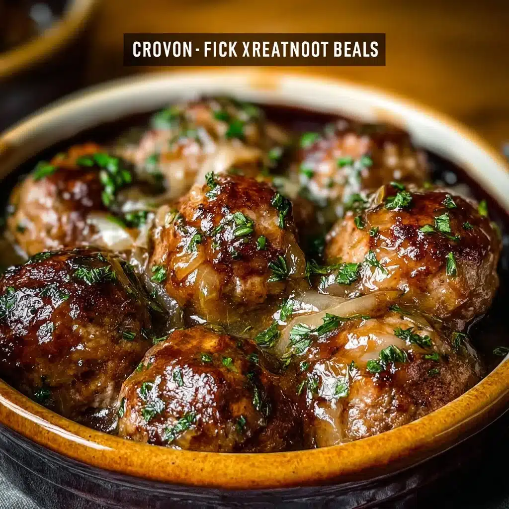 Crock Pot French Onion Meatballs