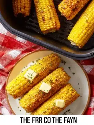 Easy corn on the cob recipe with fresh ears on a rustic table