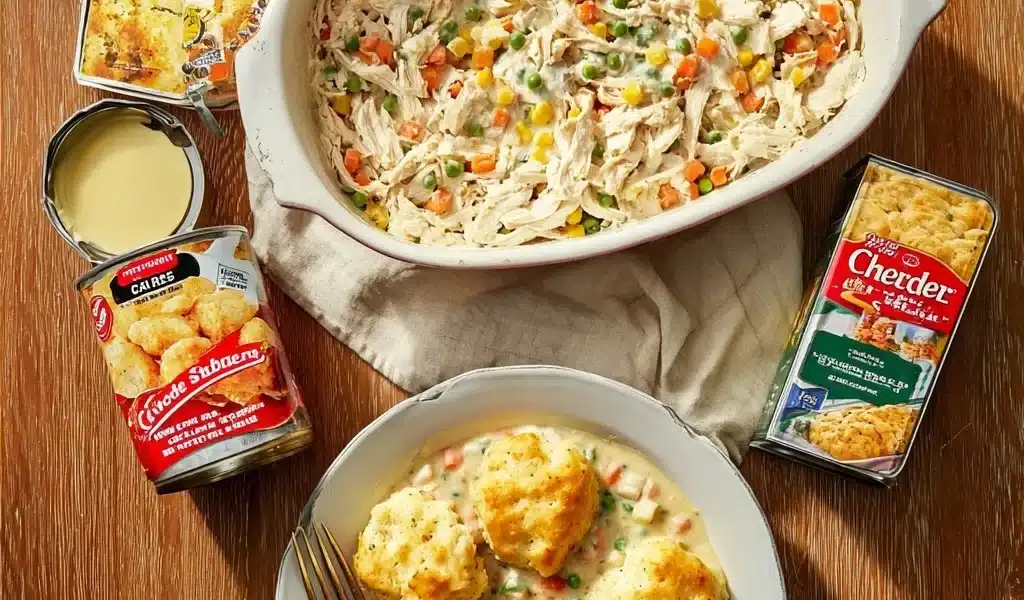 Easy Chicken Pot Pie Casserole Recipe - Comfort Food Delight 8 Easy chicken pot pie casserole with flaky crust and savory filling