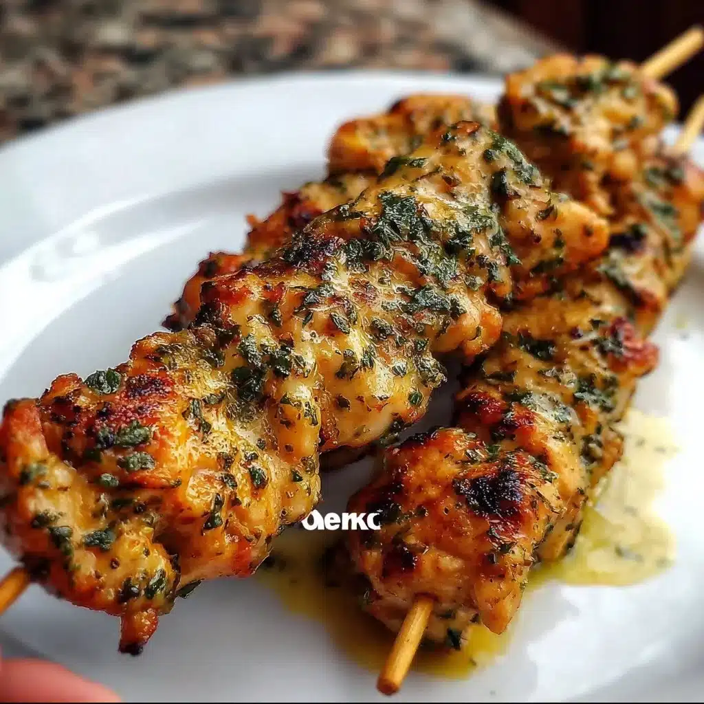 Garlic Herb Chicken Skewers