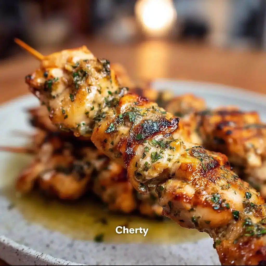 Garlic Herb Chicken Skewers