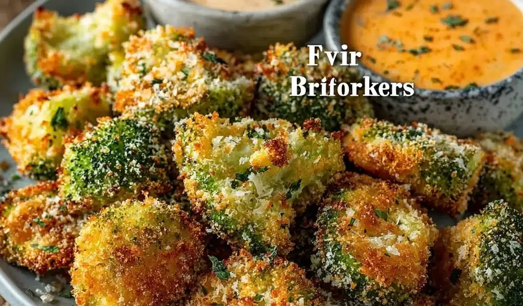 Best Garlic Parmesan Broccoli Bites: Crispy, Crunchy, and Flavorful 8 Bowl of Garlic Parmesan Broccoli Bites on a wooden table