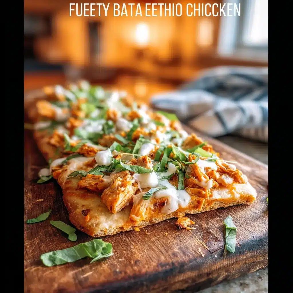 High Protein Buffalo Chicken Flatbread