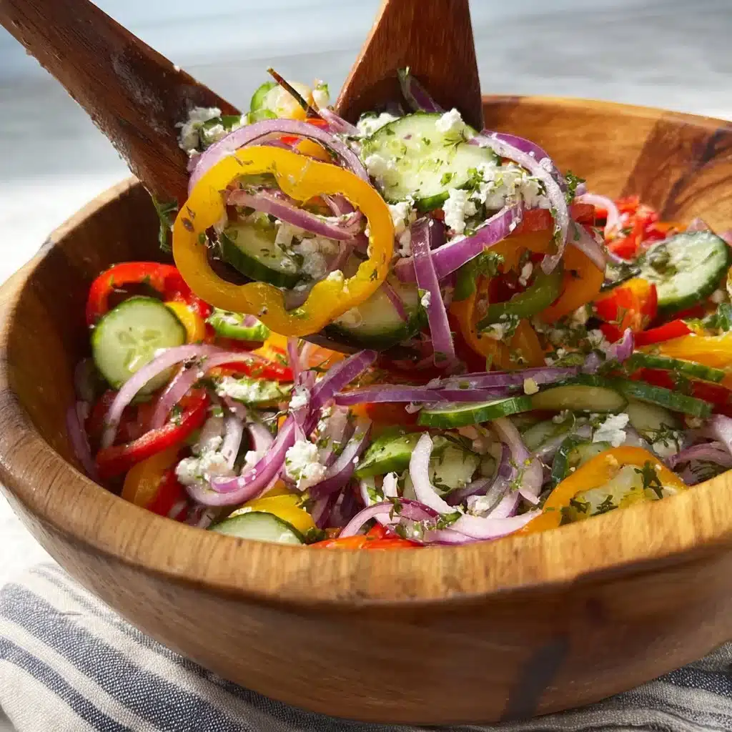 Mediterranean Mini Sweet Pepper and Cucumber Salad
