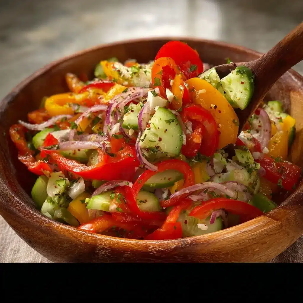 Mediterranean Mini Sweet Pepper and Cucumber Salad