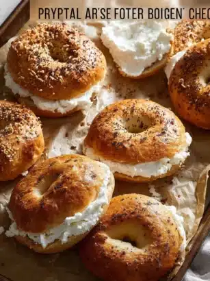 Protein Bagels: Healthy, Delicious, and Easy to Make 4 Freshly baked protein bagels stacked on a wooden table