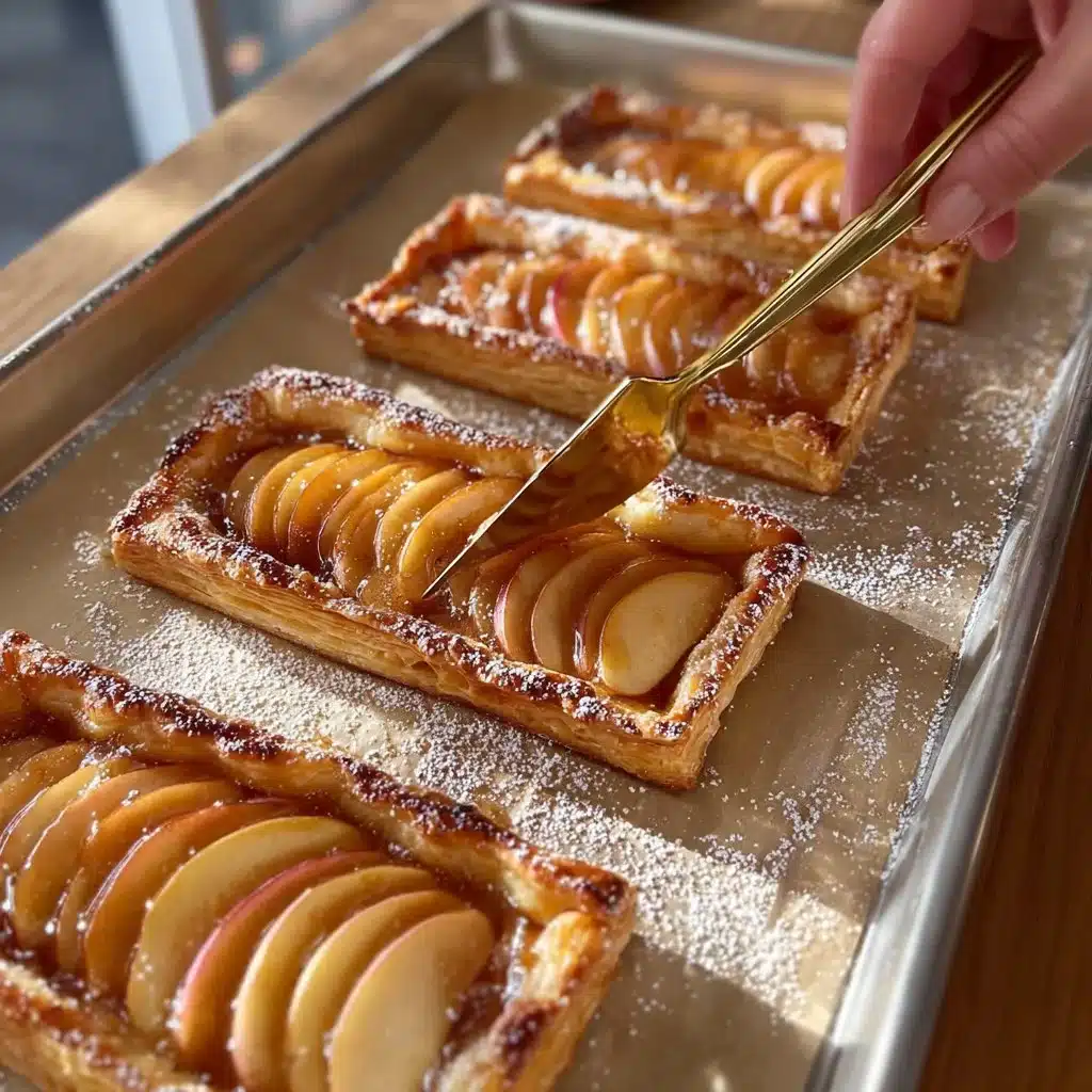 Delicious puff pastry apple tarts topped with fresh apples and cinnamon