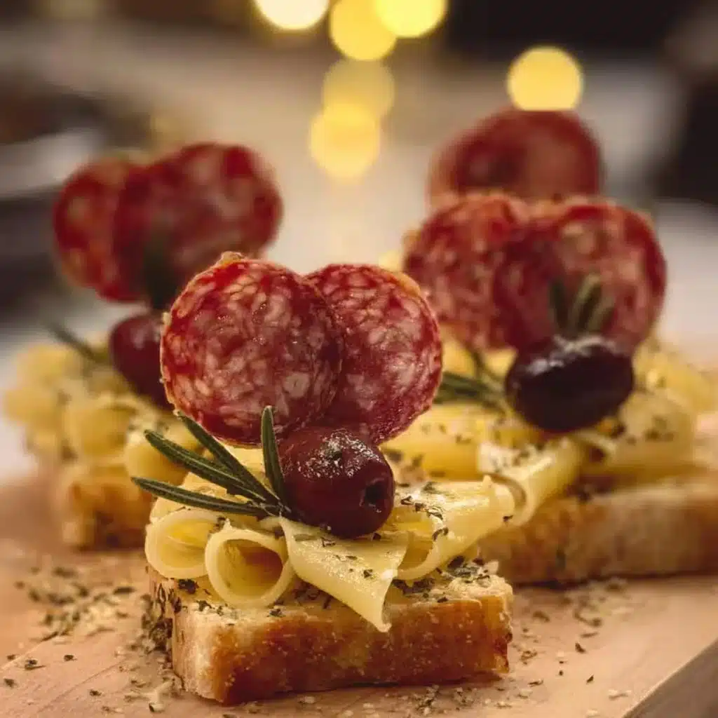 Salami and Olive Pasta Appetizers
