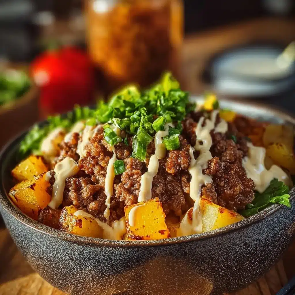 Savory Smash Burger Bowl: Indulge Guilt-Free Cravings