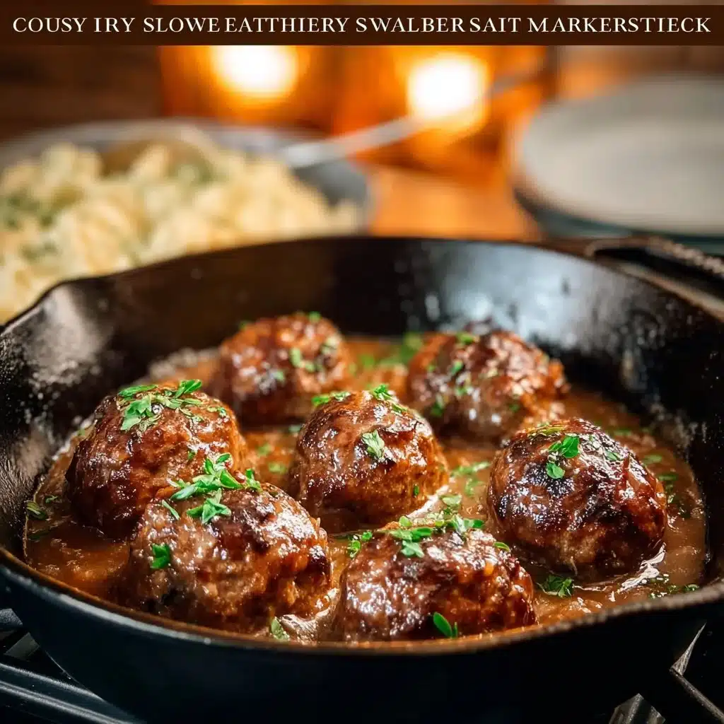 Slow Cooker Salisbury Steak Meatballs