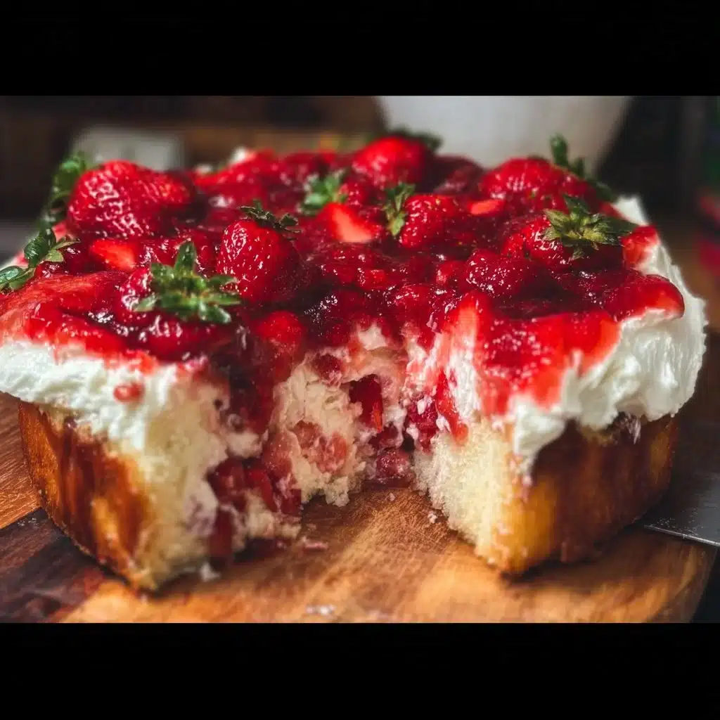 Strawberry Cheesecake Poke Cake