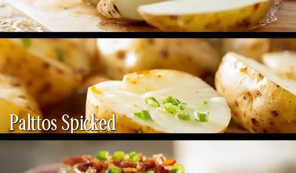 Baked Potato Slices Recipe - Easy and Delicious Snack Idea 8 Delicious baked potato slices garnished with herbs and served on a plate
