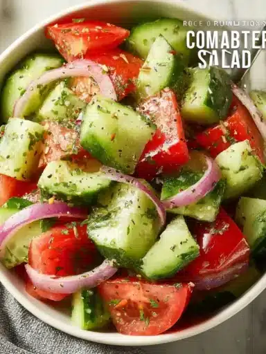 Fresh Cucumber Tomato Salad with vibrant vegetables