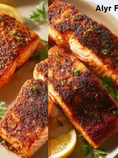 Deliciously flaky air fryer salmon perfectly cooked for a healthy meal.