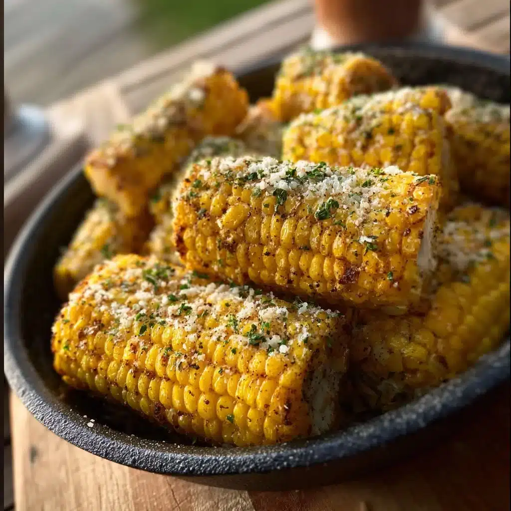 Garlic and Parmesan Buttered Corn