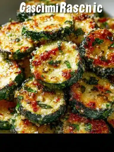 Delicious Garlic Parmesan Roasted Zucchini served as a healthy side dish