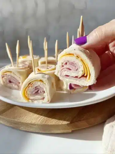 Ham and Cheese Pinwheels appetizer recipe with vibrant colors and textures.