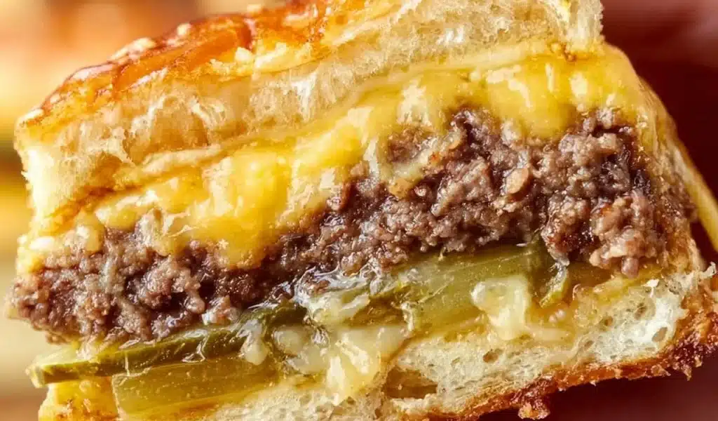 Hawaiian Roll Cheeseburger Sliders on a platter with toppings