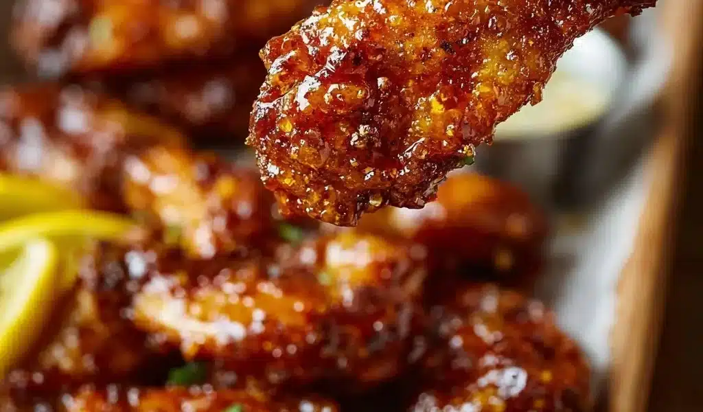 Honey Lemon Pepper Wings: Delicious and Easy Recipe 8 Delicious Honey Lemon Pepper Wings garnished with lemon slices and pepper