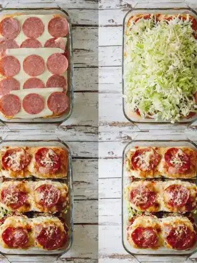 Delicious Italian Grinder Sliders served with fresh ingredients and condiments
