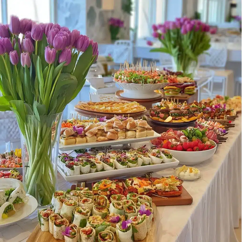 Party Food Buffet Ideas That Wow Guests Instantly 7 Party Food Buffet Ideas | Delicious Catering Inspiration | Party Platter Ideas, Colorful Buffet Table Setup, Elegant Party Food Spread