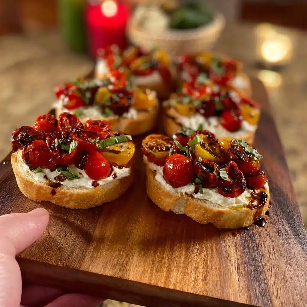 Ricotta Crostini with Roasted Tomatoes
