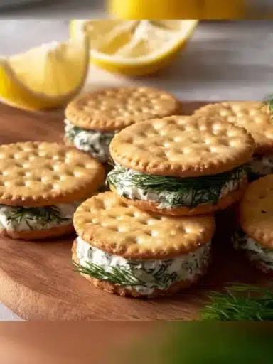 Smoked salmon and cream cheese spread served on a platter with fresh herbs.