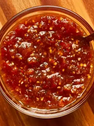 Taco Sauce 37 Homemade taco sauce in a bowl with fresh ingredients