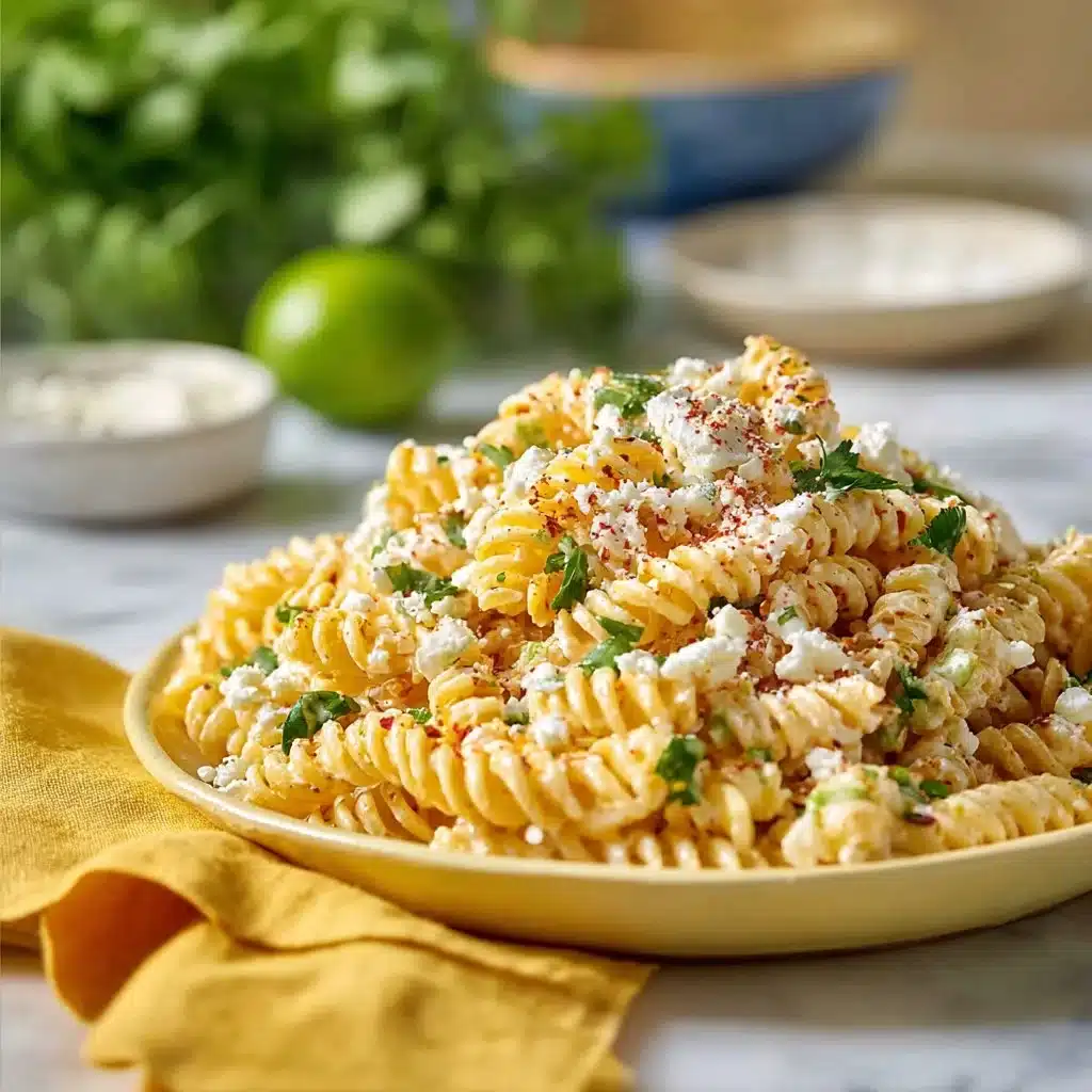 Tasty Elote Pasta Salad with Greek Yogurt - moanaskitchen