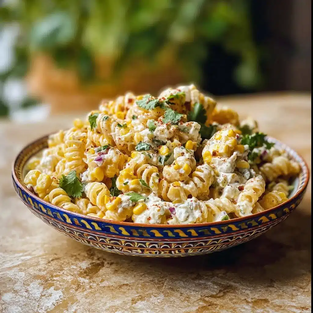 Tasty Elote Pasta Salad with Greek Yogurt - moanaskitchen